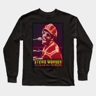 Smile stevie wonder Long Sleeve T-Shirt